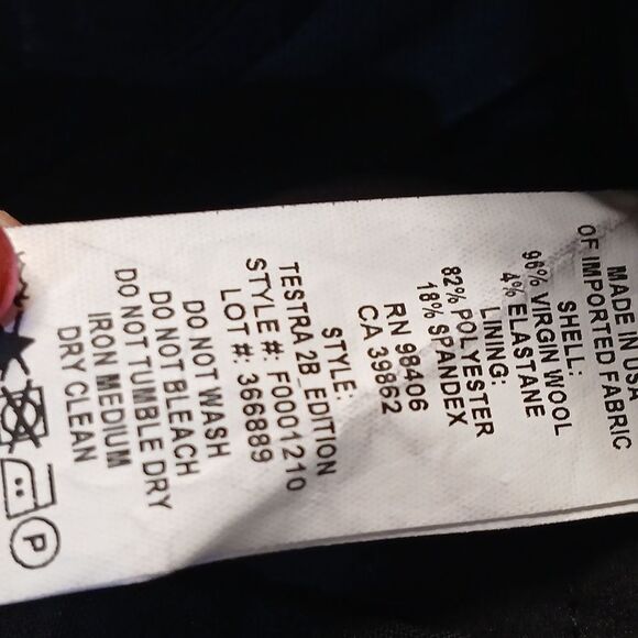 Theory Testra 2B Wool Straight Leg Pants In Black - Picture 10 of 10